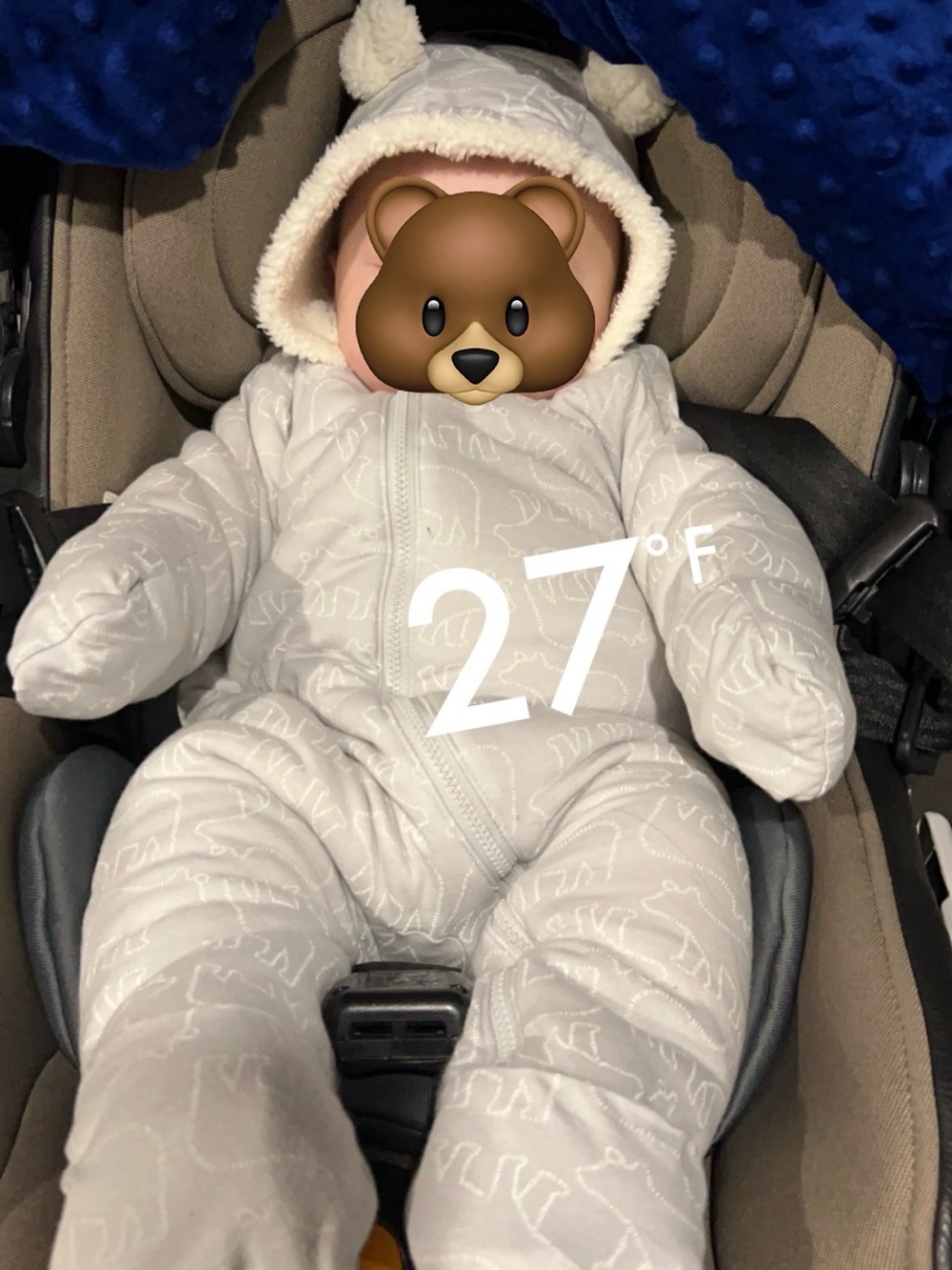 Baby GAP Cream Quilted Snowsuit